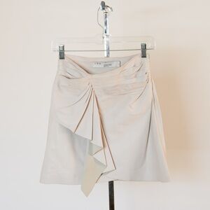 IRO PARIS Zyrma Leather Cream Skirt